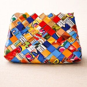 Colorful Woven Mini Coin Bag
